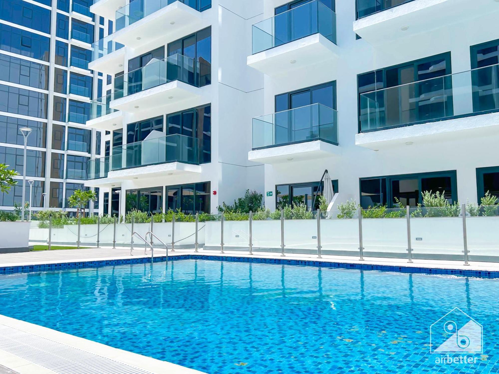 Charming Studio With Balcony In Azizi Riviera دبي المظهر الخارجي الصورة