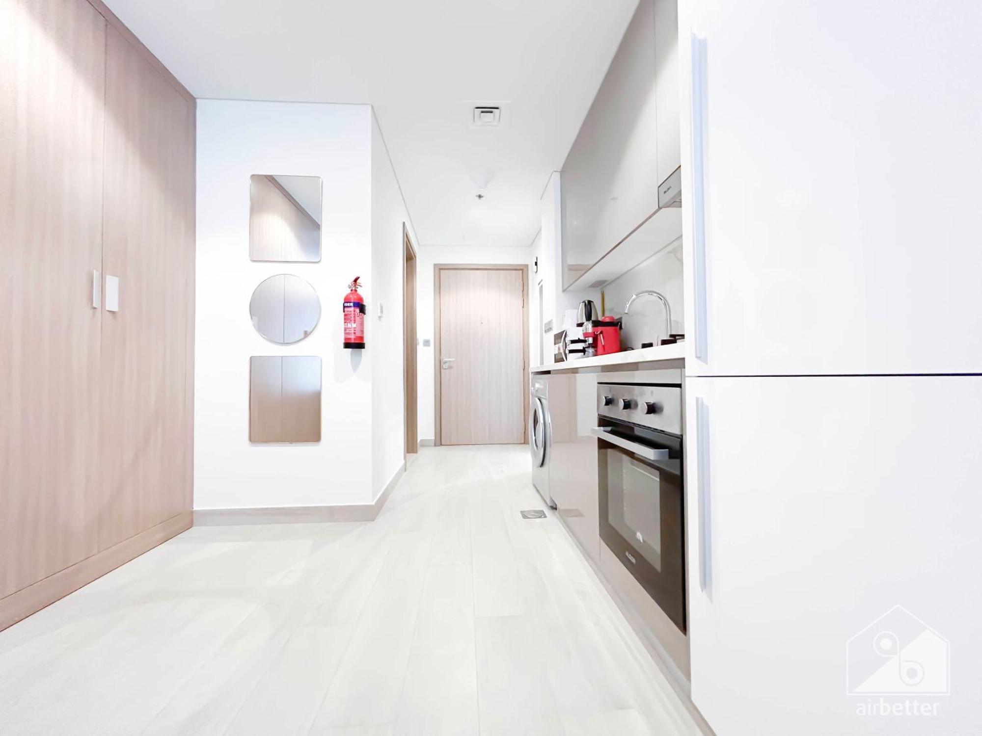 Charming Studio With Balcony In Azizi Riviera دبي المظهر الخارجي الصورة