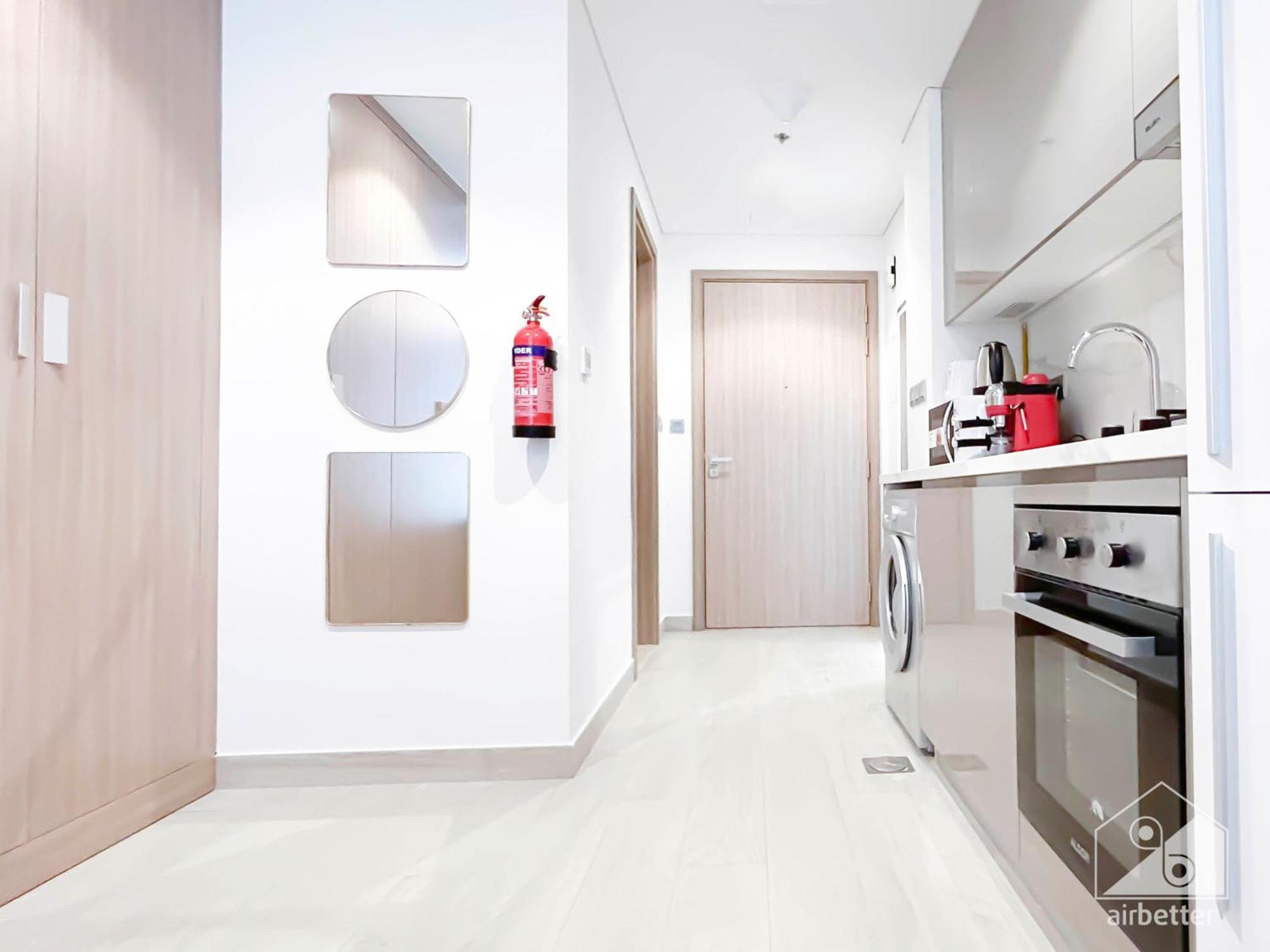 Charming Studio With Balcony In Azizi Riviera دبي المظهر الخارجي الصورة